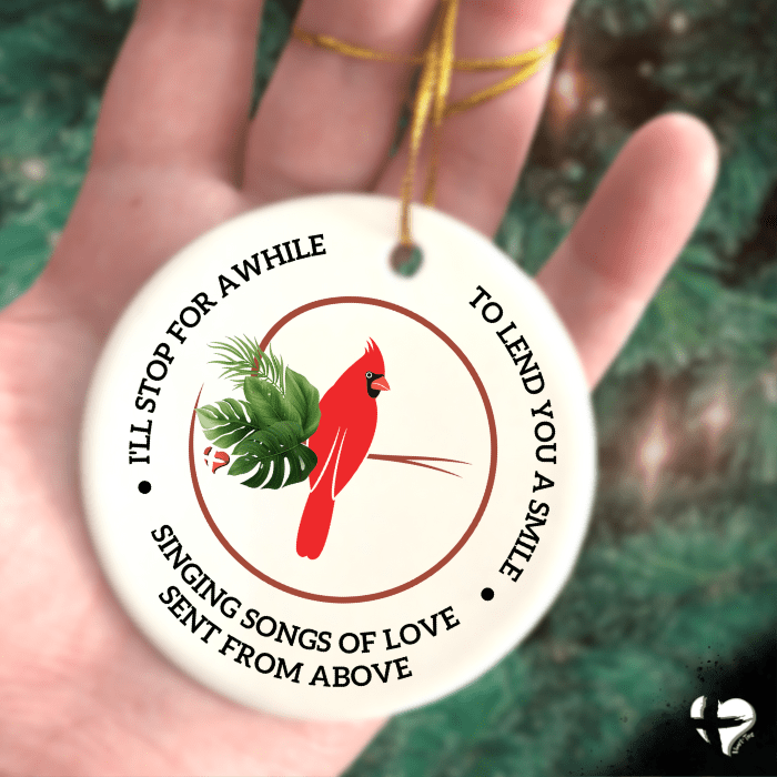 Cardinal Memorial Ornament - Ceramic THG#313CO Ornaments and Accents