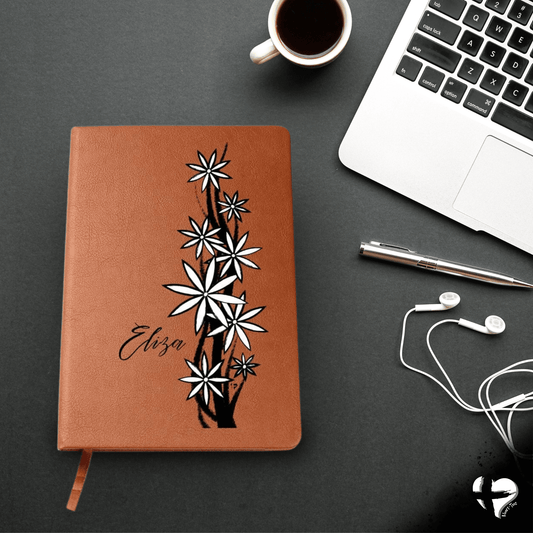 Flower Personalized Vegan Leather Journal HGF#330LJ Journal