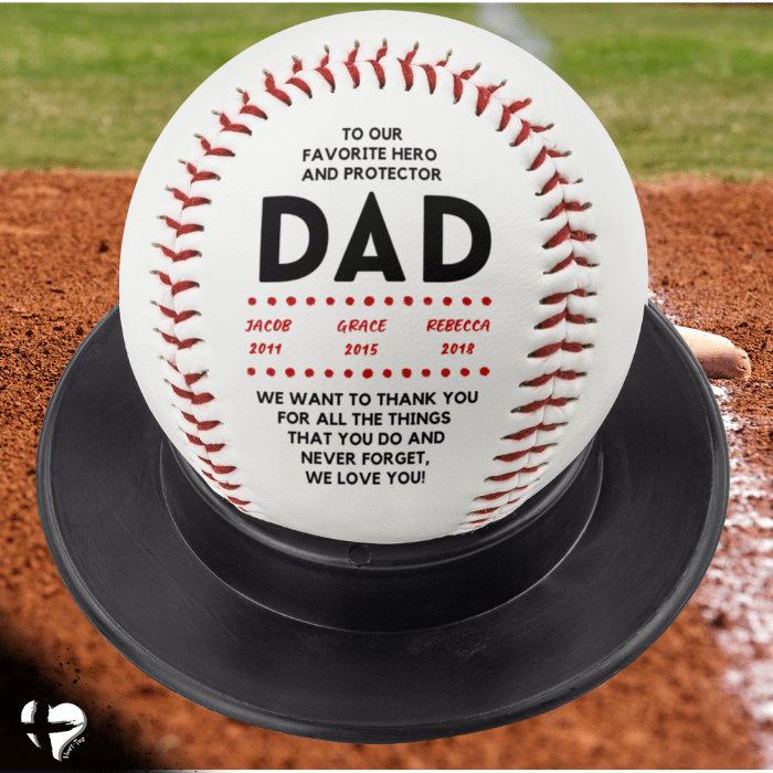 Dad Gift From Kids - Custom Baseball - HGF#296BB Sports Red