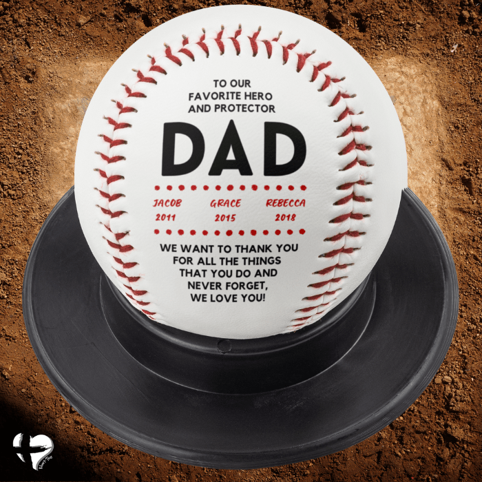 Dad Gift From Kids - Custom Baseball - HGF#296BB Sports