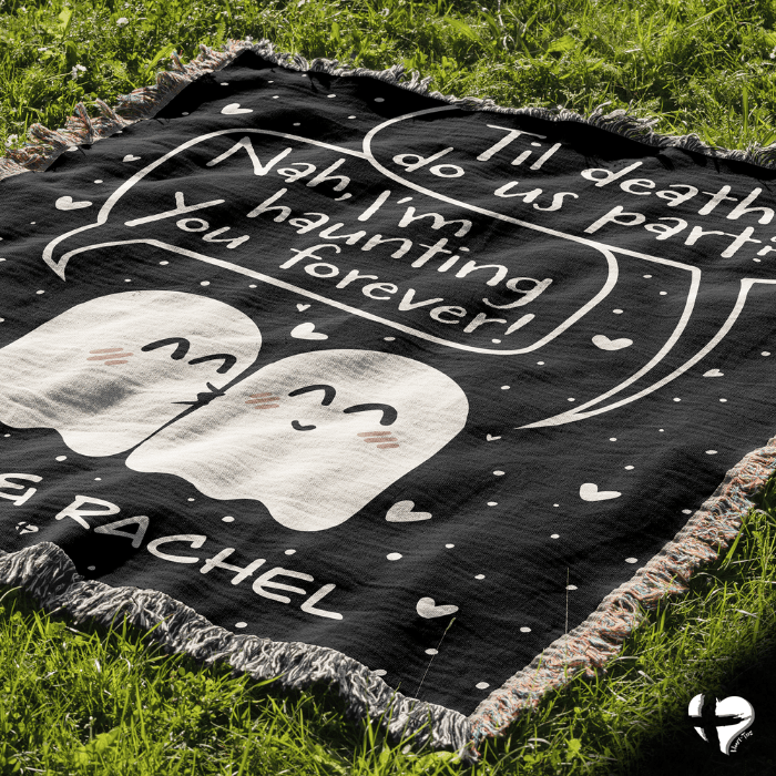 Til Death Do Us Part - Woven Blanket Throw - THG#324WBv3 blanket 52x37 inch Graphics