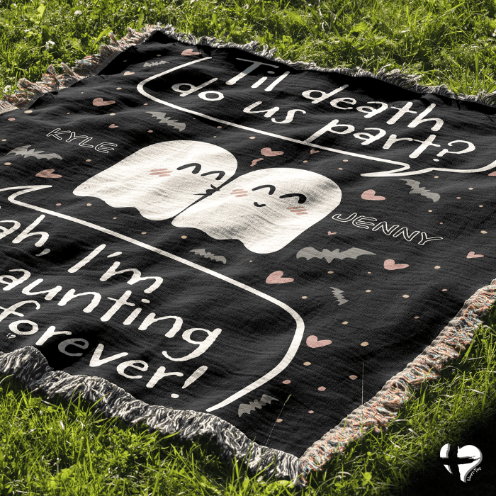 Ghost Love - Couple's Woven Blanket - THG#324WB blanket