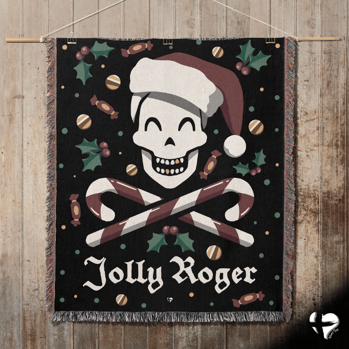 Jolly Roger Christmas Throw Blanket THG#393WB blanket 60x80 inch Graphics