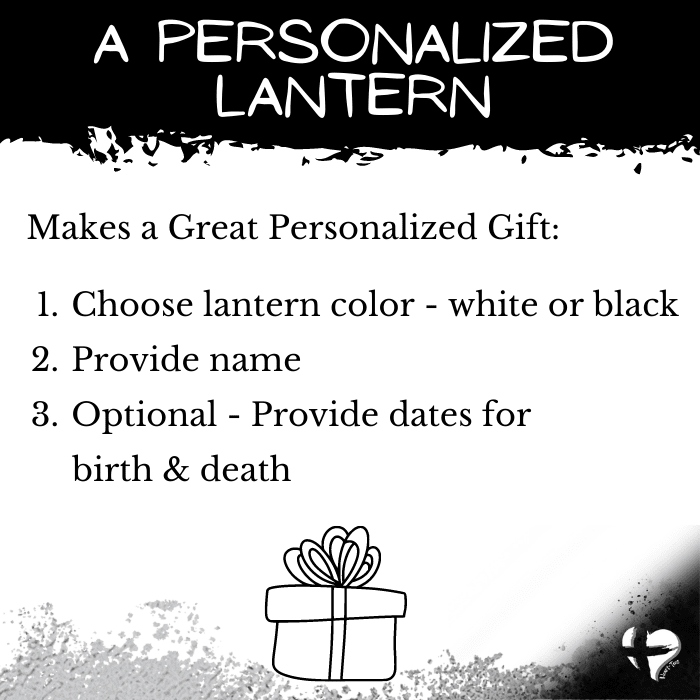 Personalized Memorial Lantern - From Heaven Above THG#301PL Lantern Black