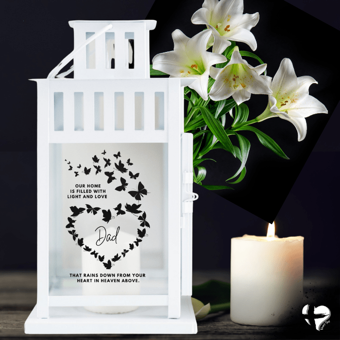 Personalized Memorial Lantern - From Heaven Above THG#301PL Lantern Black