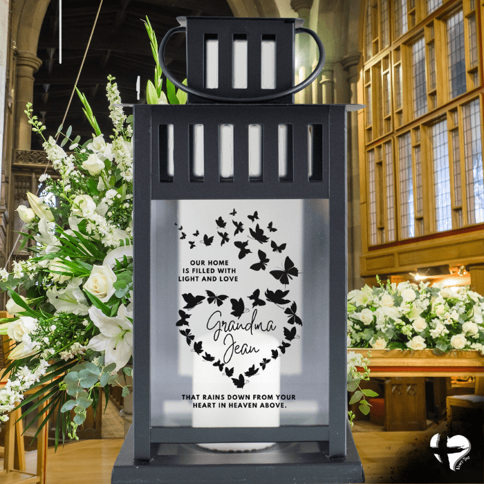 Personalized Memorial Lantern - From Heaven Above THG#301PL Lantern Black Black