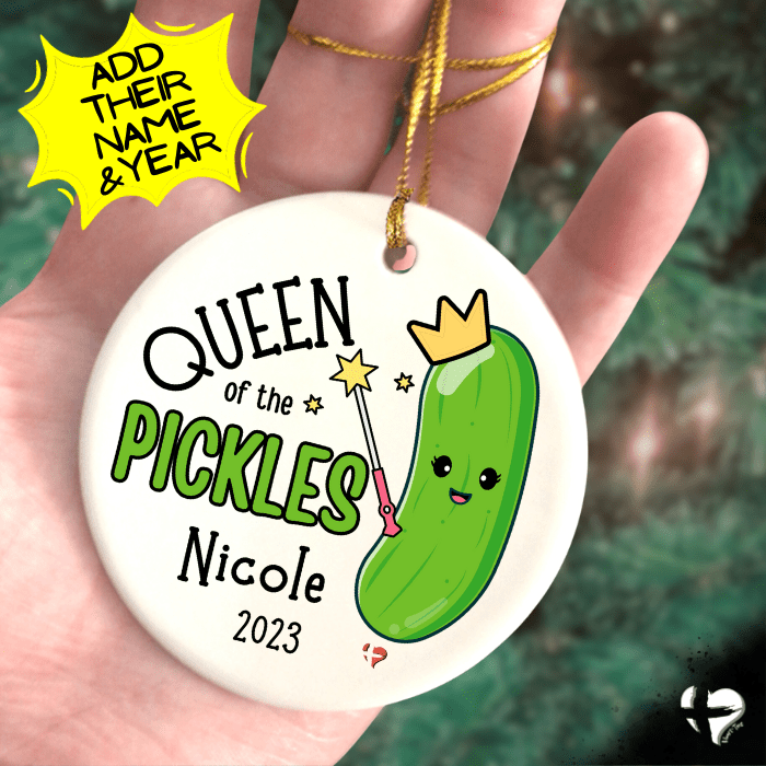 Queen Pickle - Ceramic Ornament - THG#372CO Ornaments and Accents
