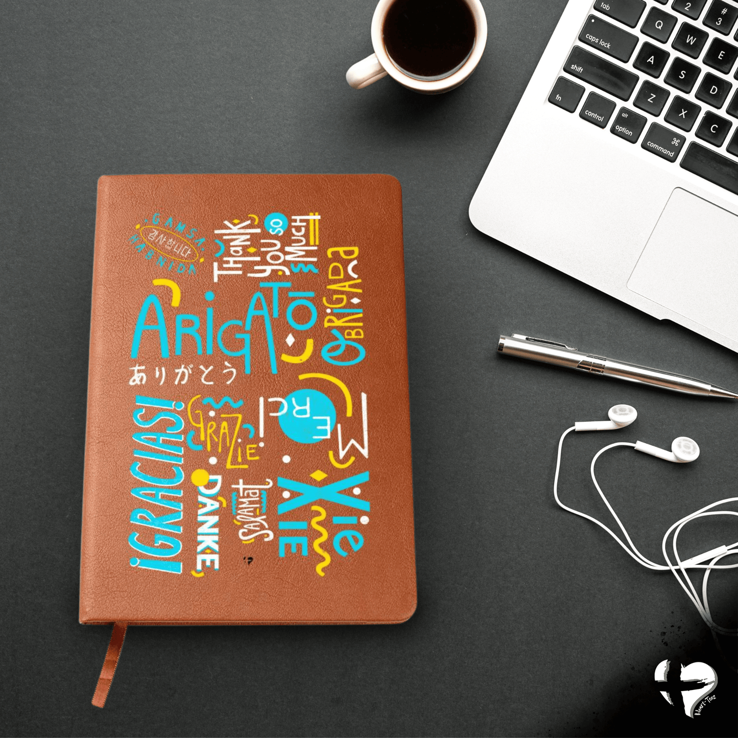Thank you Journal In Multiple Languages - HGF#332LJ Journal Blue & Yellow