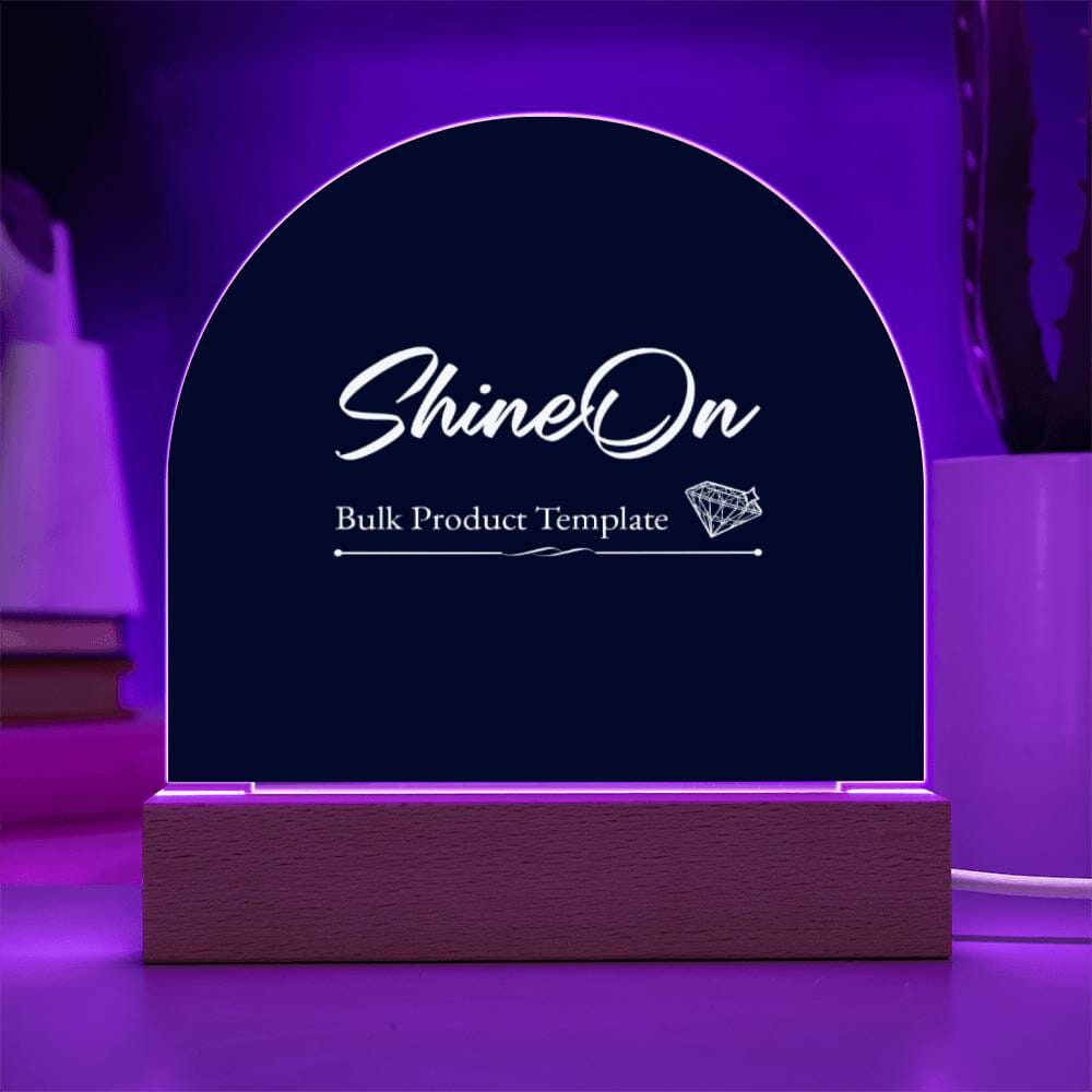 Acrylic Dome Plaque Jewelry Acrylic Dome with LED Base