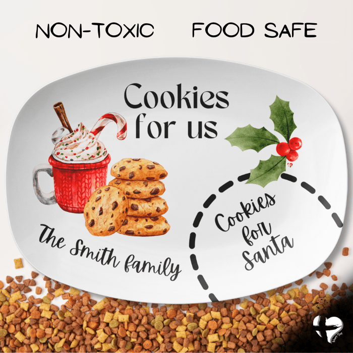 Cookies For Santa - Family Snack Platter - THG#364DP Kitchenware Personalized
