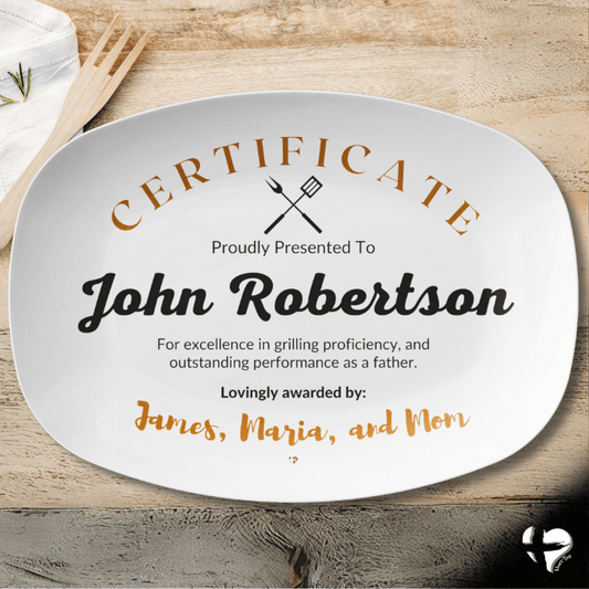 I Do BBQ Award Platter - Gifts For Men - THG#361DP Kitchenware