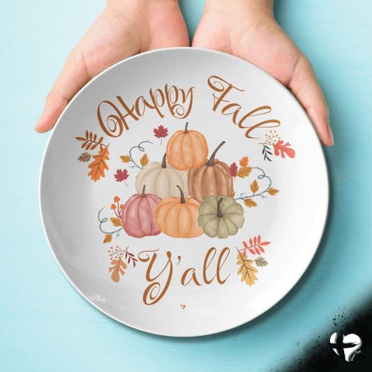 Happy Fall Y’all - 10' Dinner Plate - THG#356DP Kitchenware
