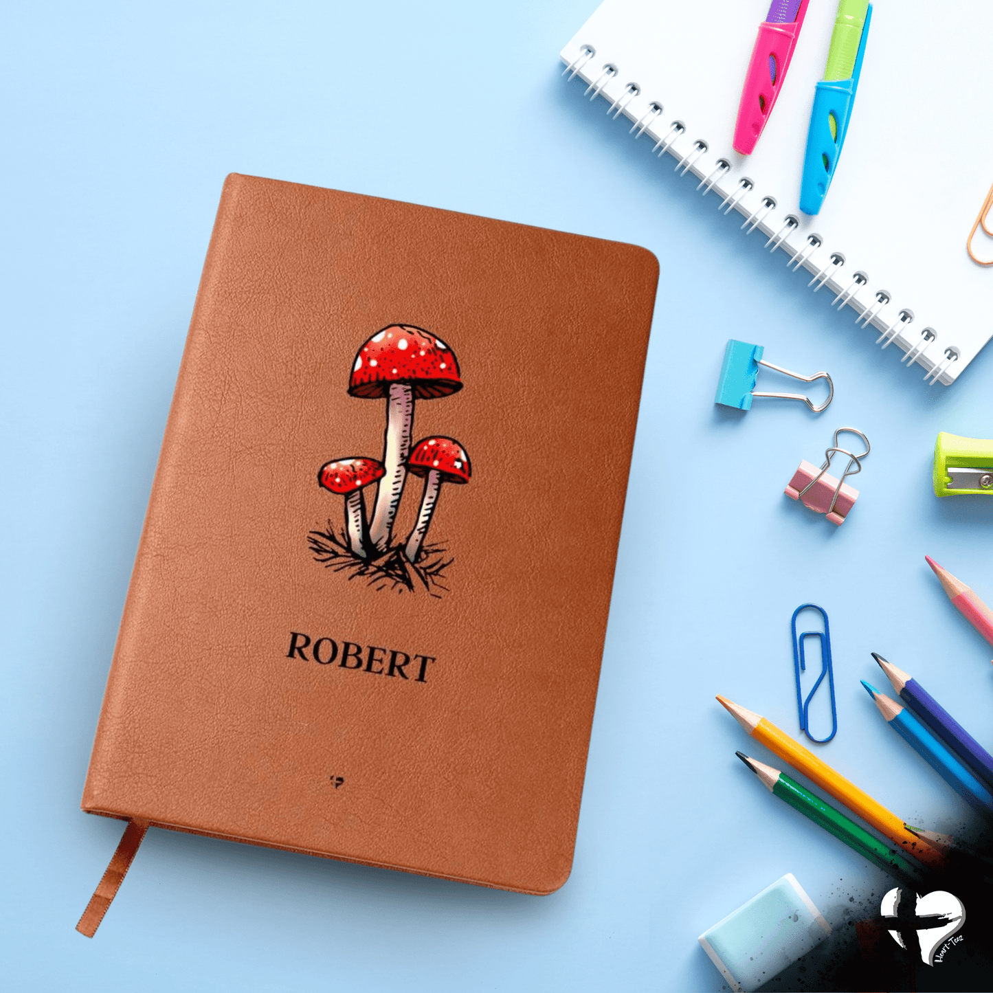 Mushroom CottageCore - Toadstool Leather Journal HGF#335LJ Journal