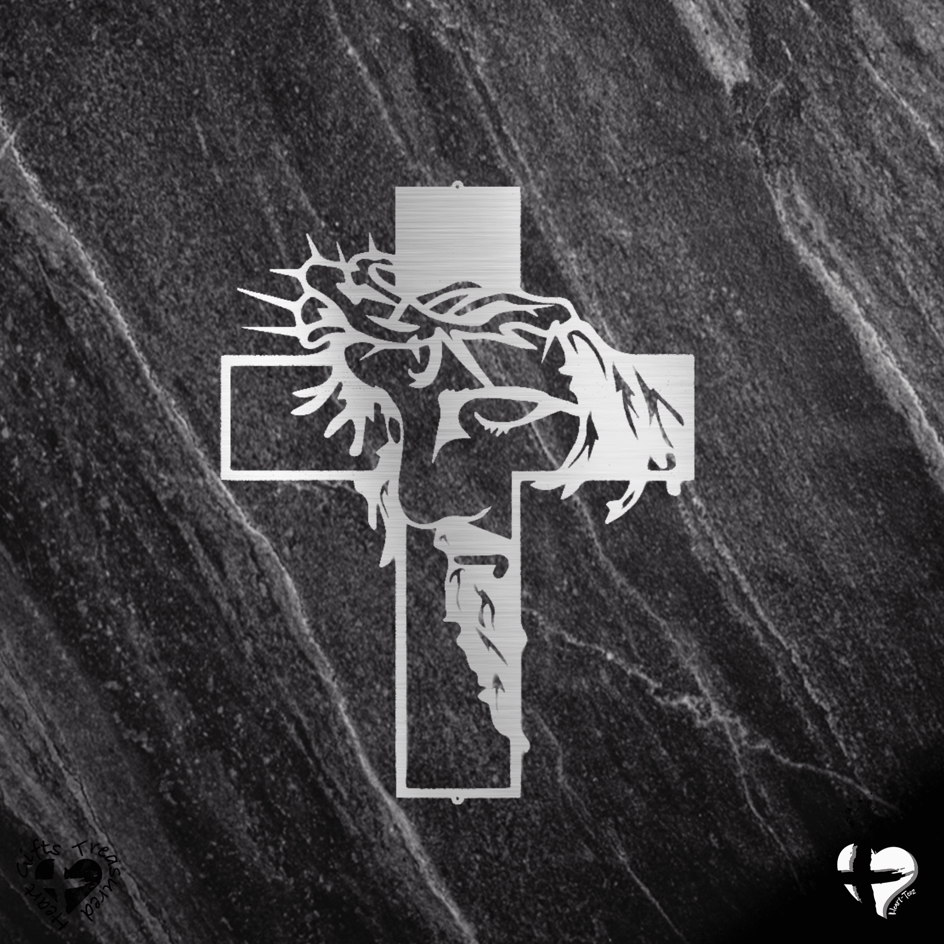 Love Like Jesus Christ Cross Custom Silver 12"