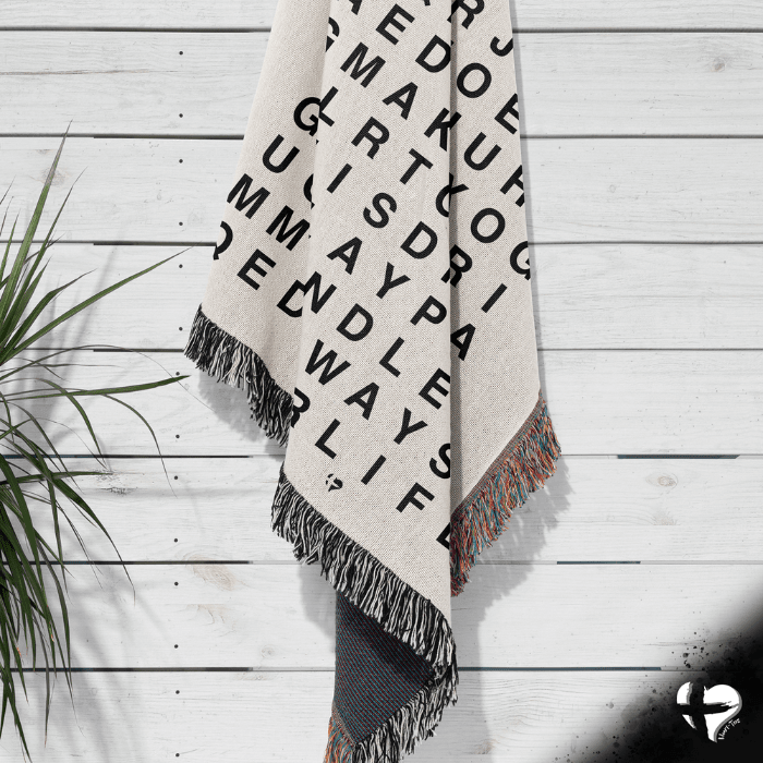 Wedding Word Search Woven Blanket - THG#334WB blanket