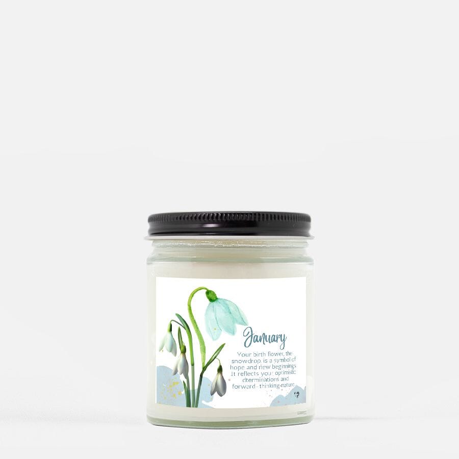 HGF#258SC January Snowdrop Candle Candles
