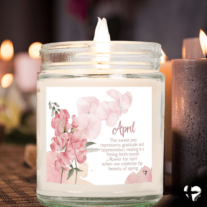 April Sweet Pea - Birth Month Flower - Soy Candle HGF#267SC Candles Cinnamon Stick