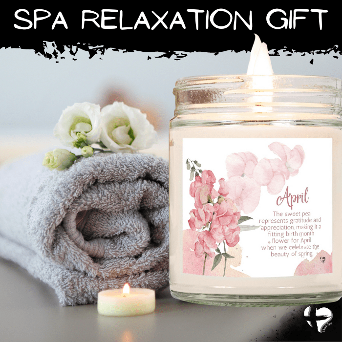 April Sweet Pea - Birth Month Flower - Soy Candle HGF#267SC Candles