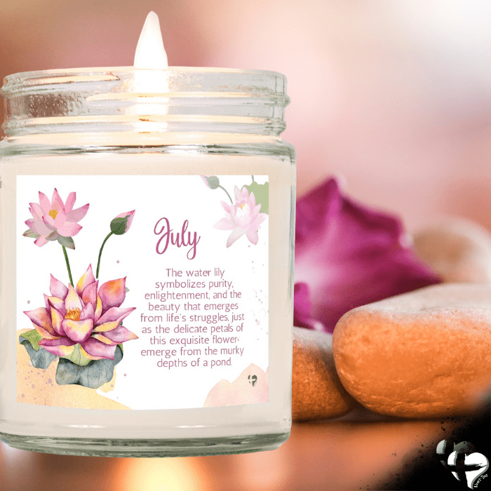 July Water Lily - Birth Month Flower - Soy Candle HGF#270SC Candles Vanilla