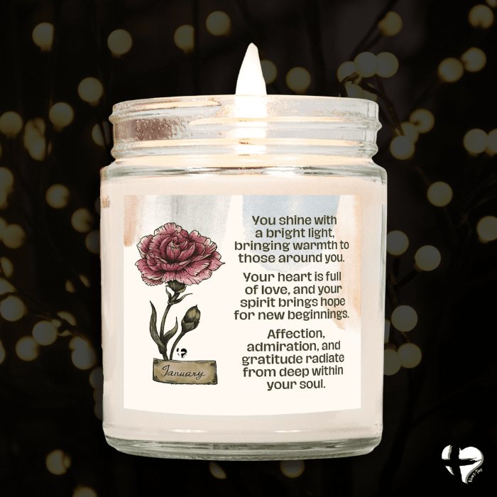 January Carnation - Birth Flower - Soy Candle HGF#255SC Candles