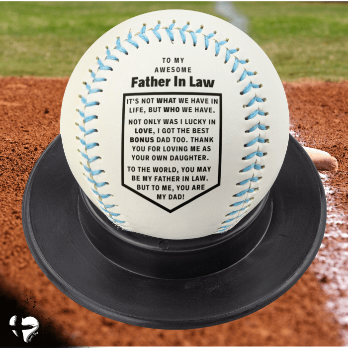 Father In Law - Lucky To Have You - Custom Baseball HGF#219BB Sports Blue