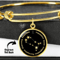 Gemini Zodiac Sign Bracelet Jewelry Luxury Bangle (Gold) Yes