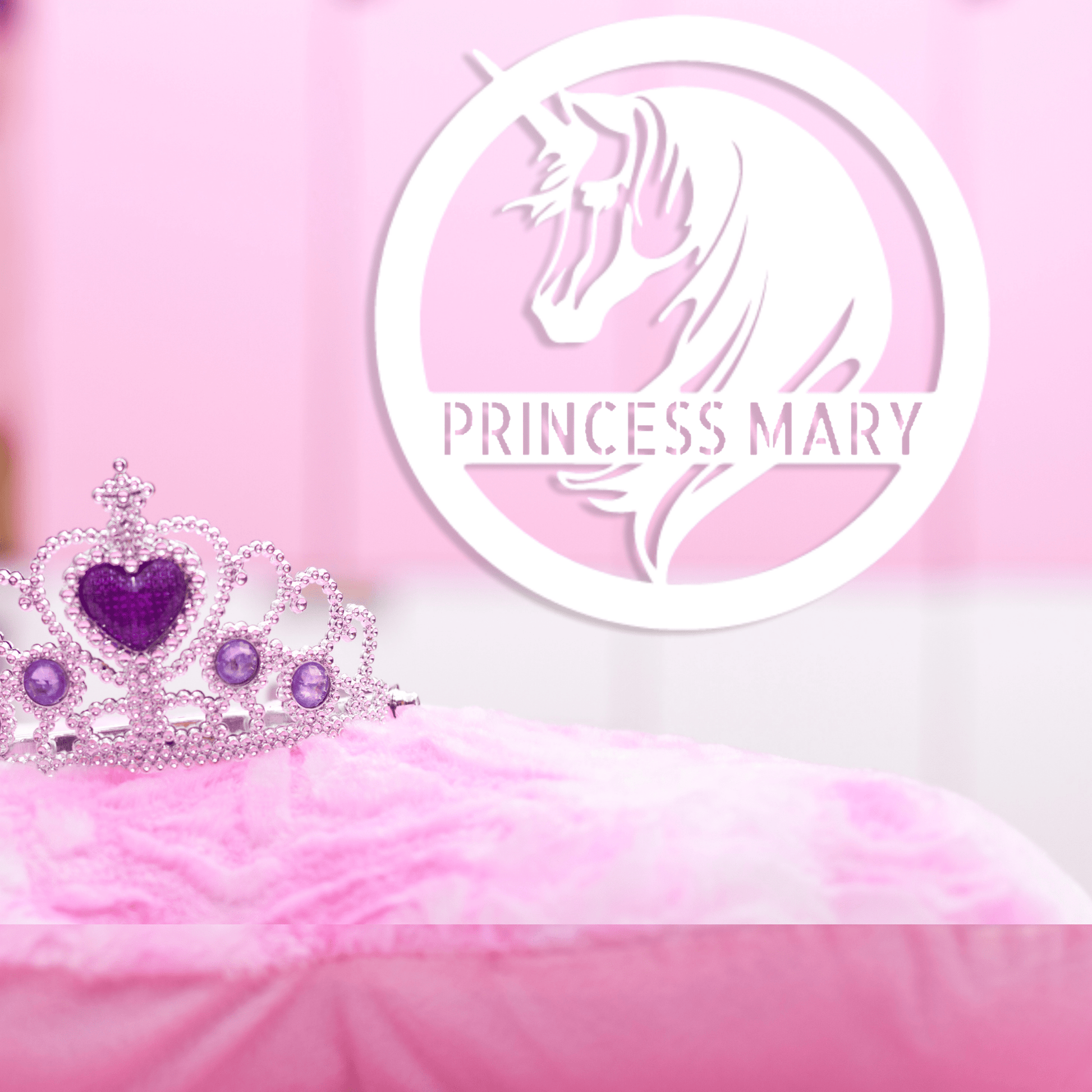 Personalized Unicorn Sign custom White 18"