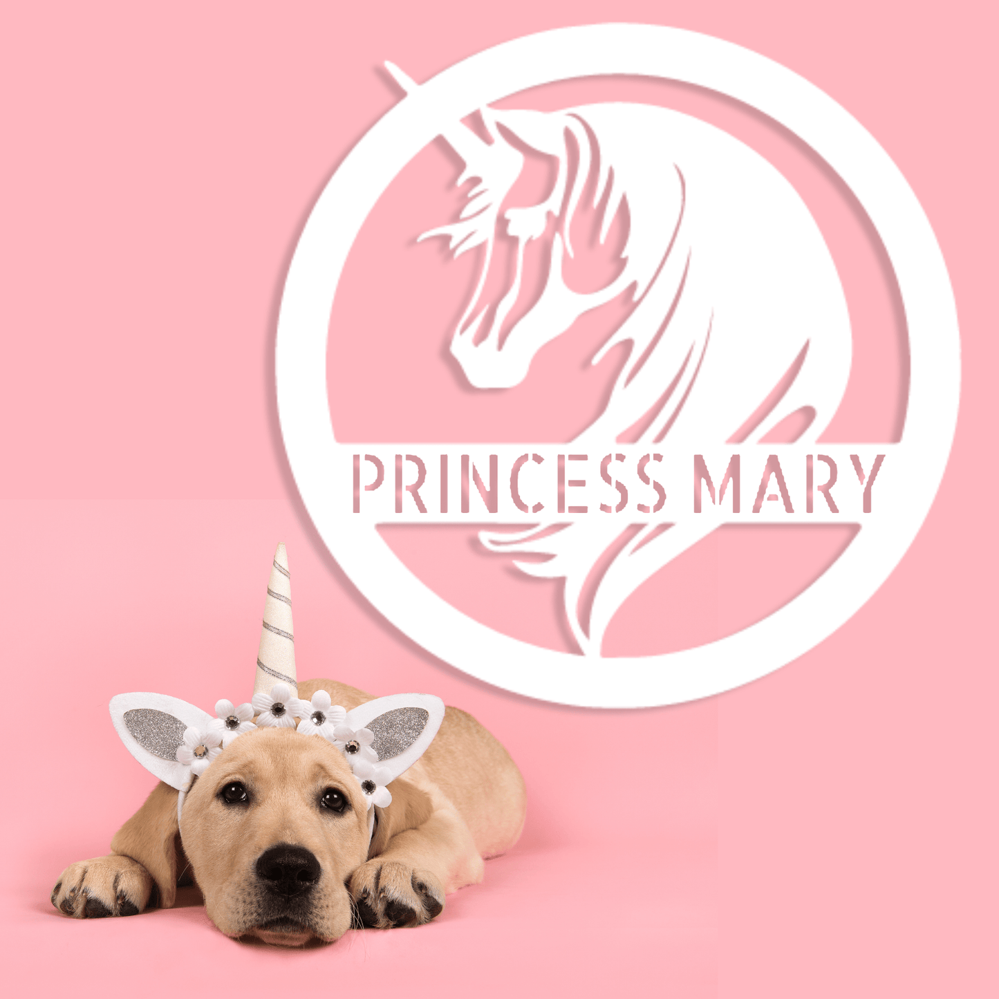 Personalized Unicorn Sign custom White 12"