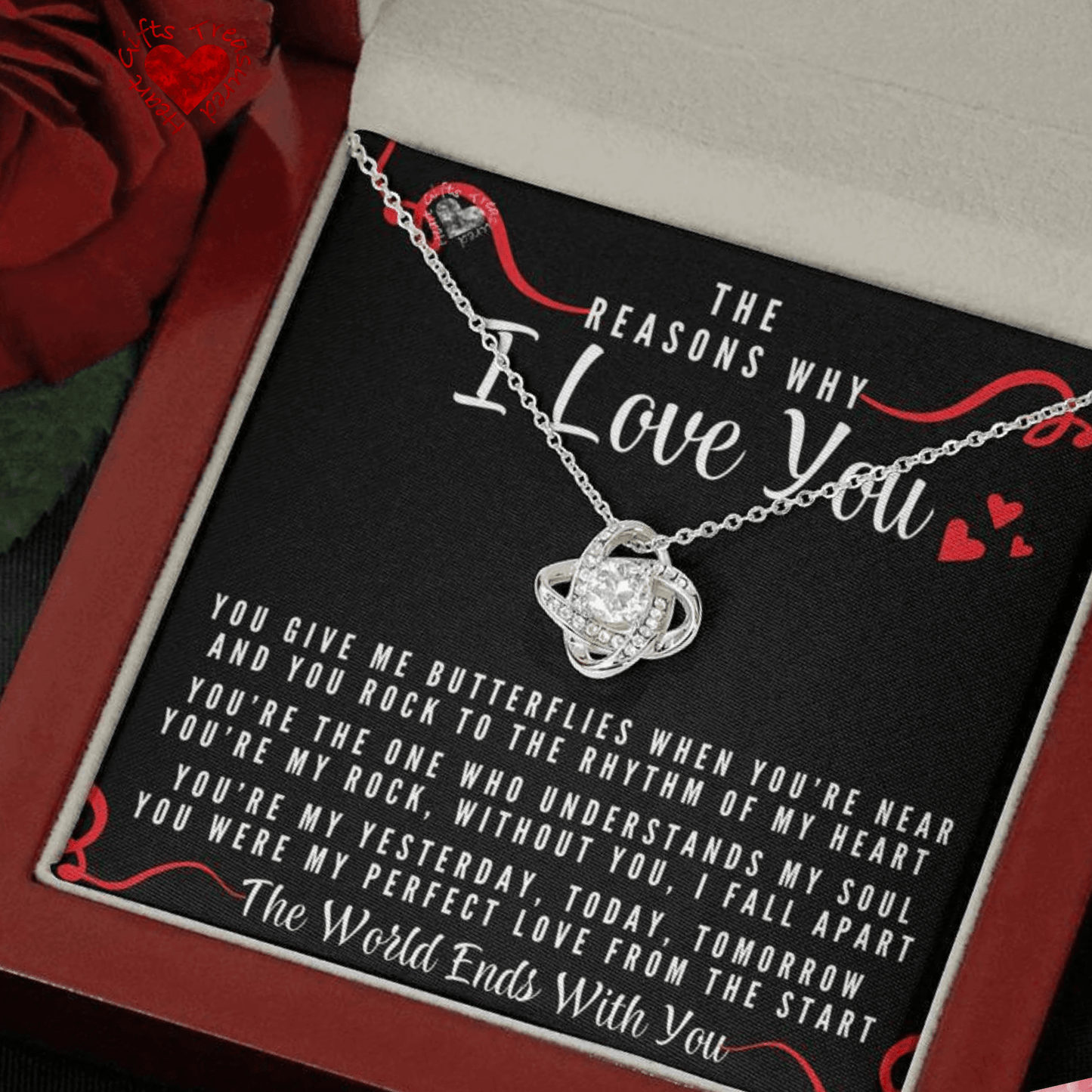 The Reasons Why I Love My Amazing Wife Love Knot Necklace 100C15 Jewelry