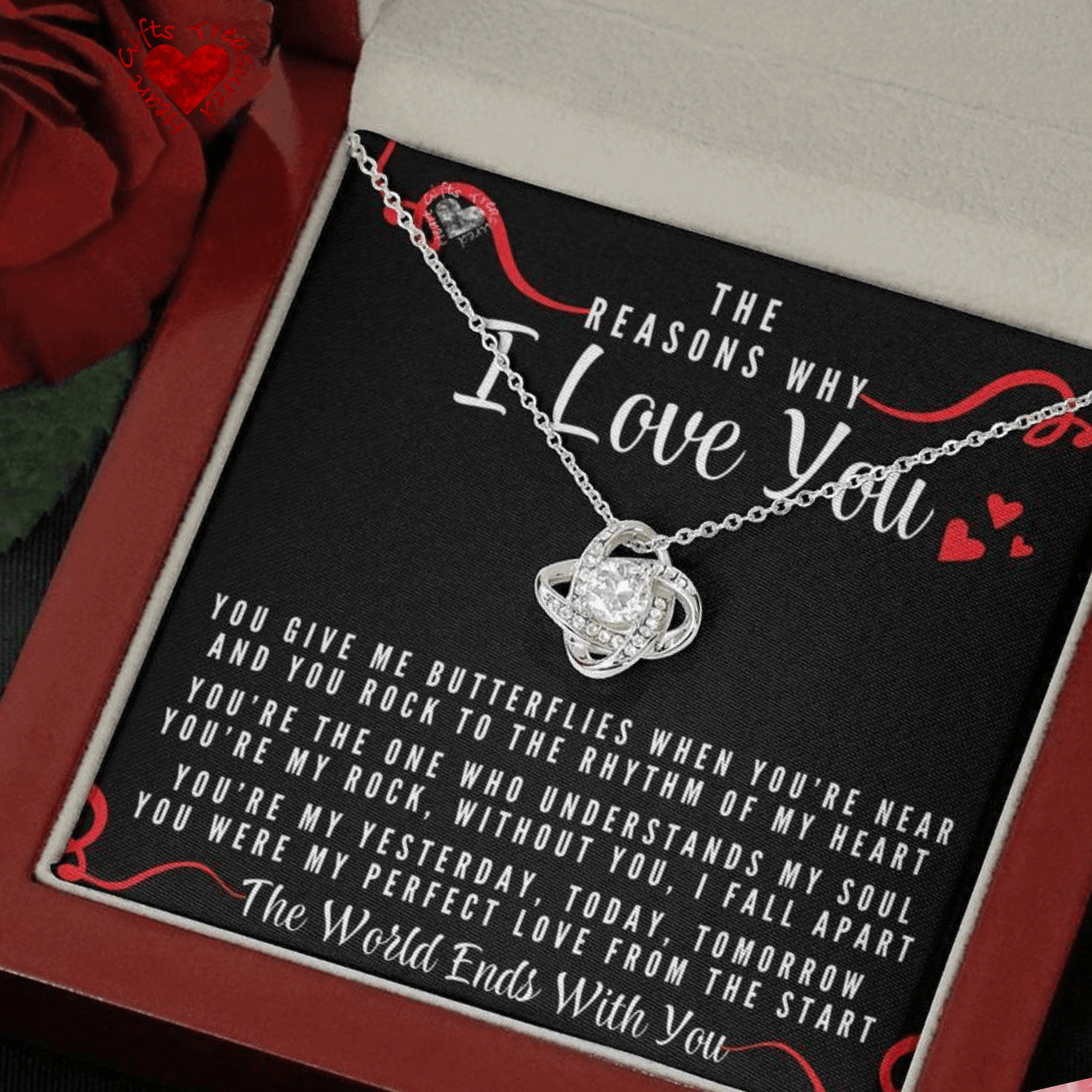 The Reasons Why I Love My Amazing Wife Love Knot Necklace 100C15 Jewelry