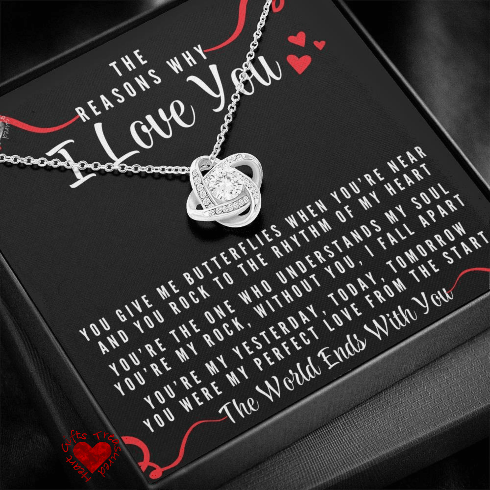 The Reasons Why I Love My Amazing Wife Love Knot Necklace 100C15 Jewelry