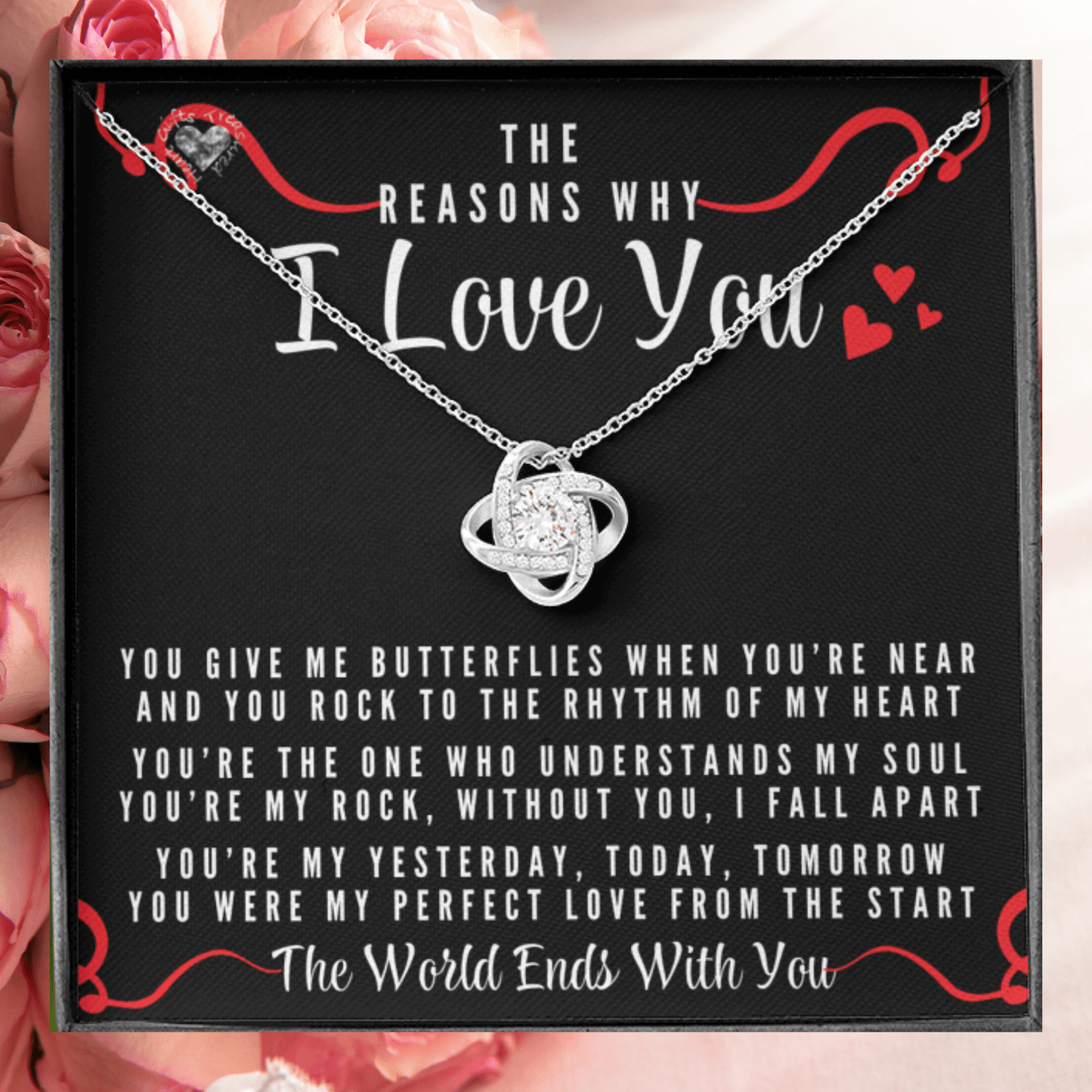 The Reasons Why I Love My Amazing Wife Love Knot Necklace 100C15 Jewelry
