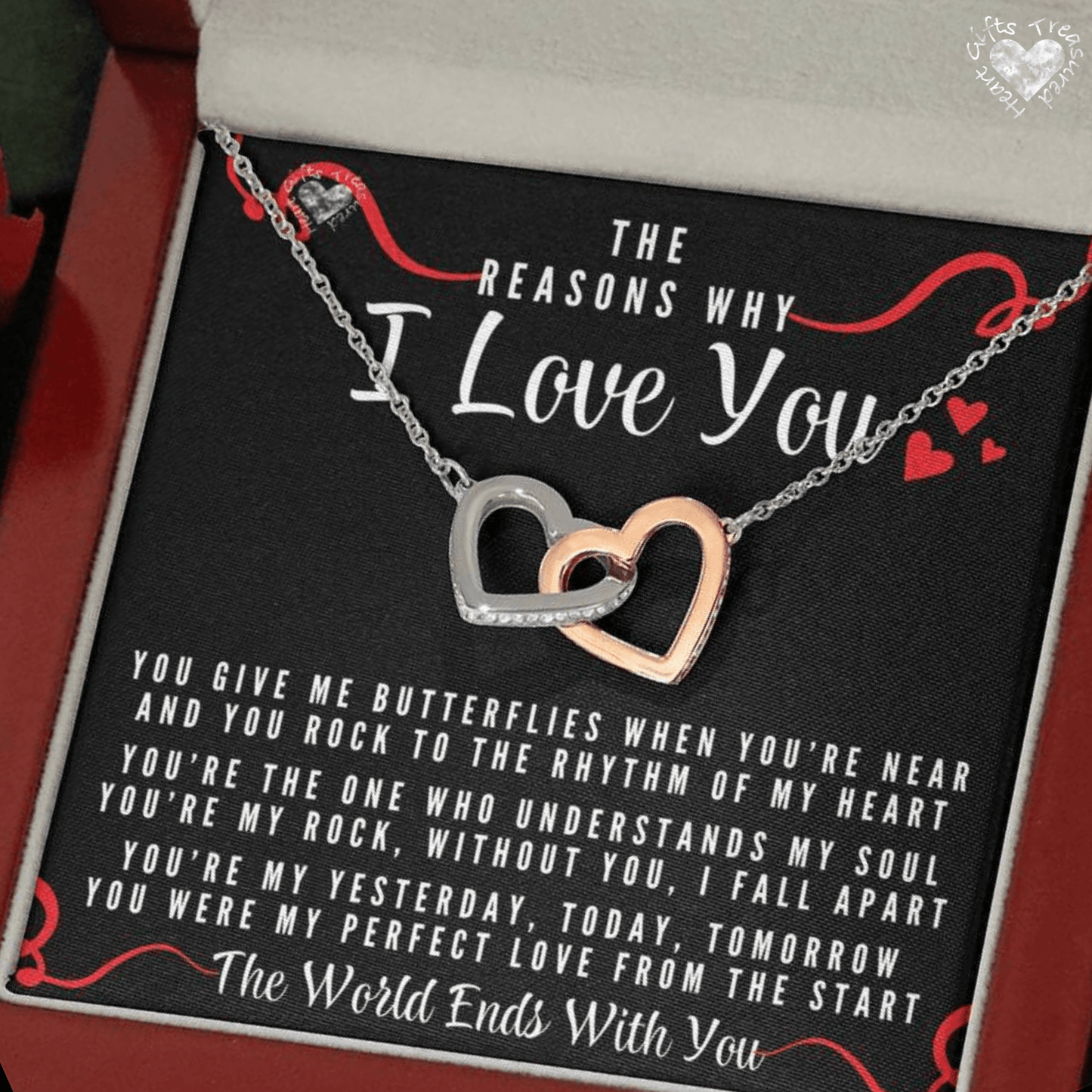 Rhythm of My Heart, Interlocking Heart Necklace Jewelry