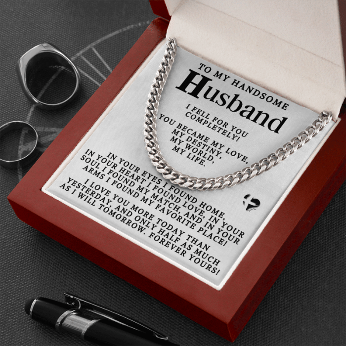 To Husband - My Love My Destiny My Life - Cuban Chain 80CCcMWte Jewelry
