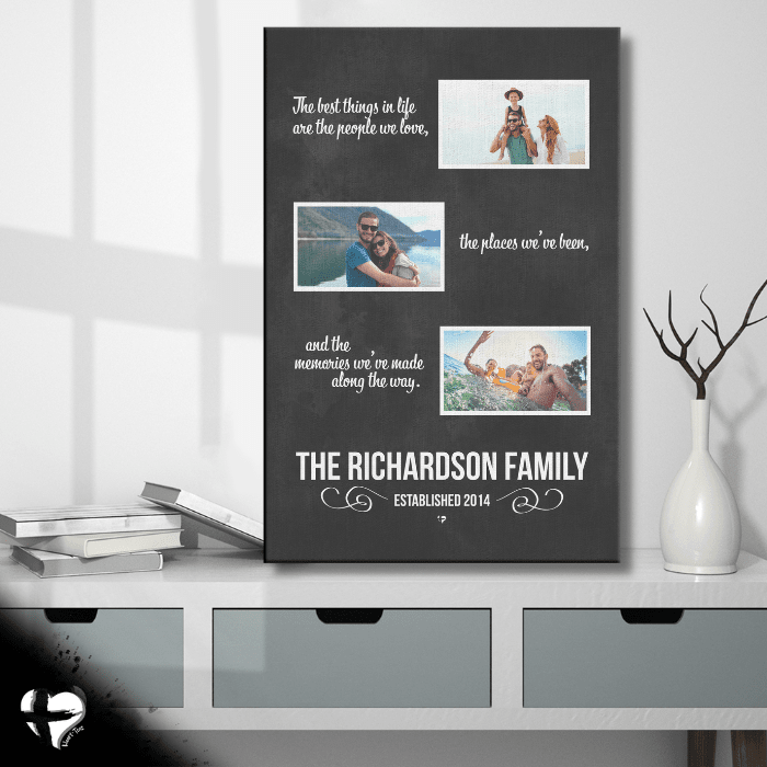 The Best Things In Life - Personalized Photos Canvas Art THG#293CW Wall Art 8x12 .75