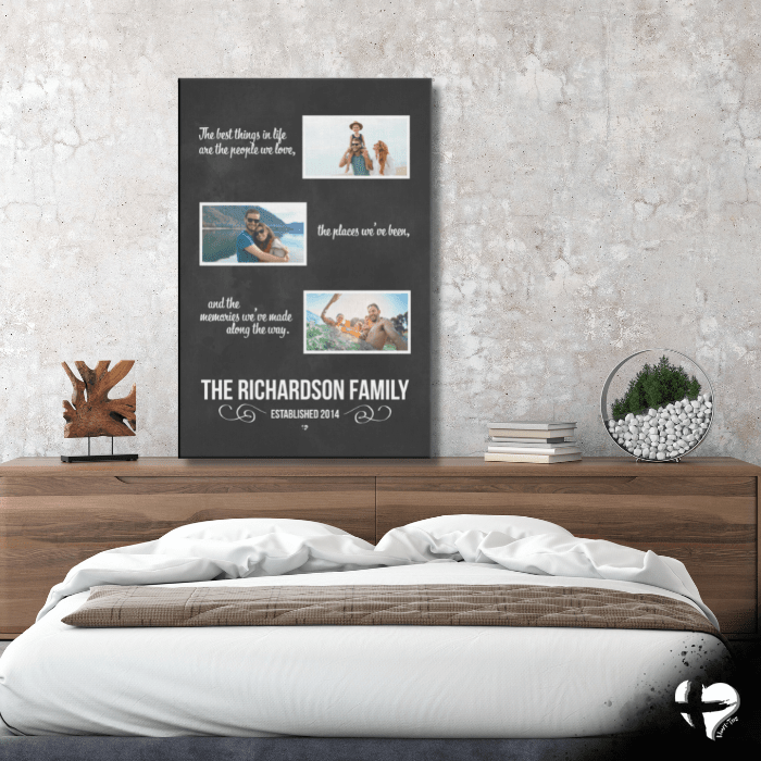 The Best Things In Life - Personalized Photos Canvas Art THG#293CW Wall Art