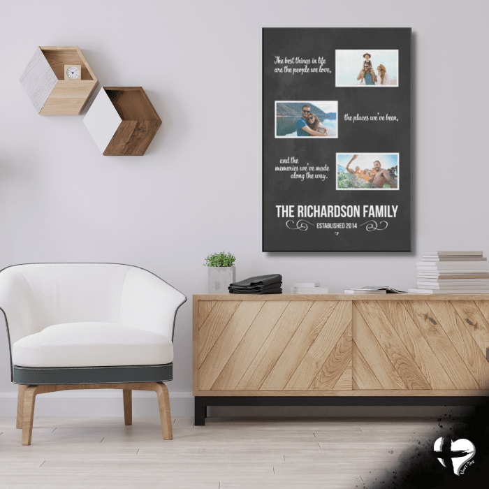 The Best Things In Life - Personalized Photos Canvas Art THG#293CW Wall Art