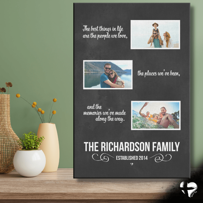 The Best Things In Life - Personalized Photos Canvas Art THG#293CW Wall Art