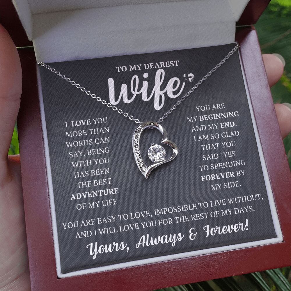 Dearest Wife - More Than Words - Forever Love Heart Necklace HGF#252FL Jewelry