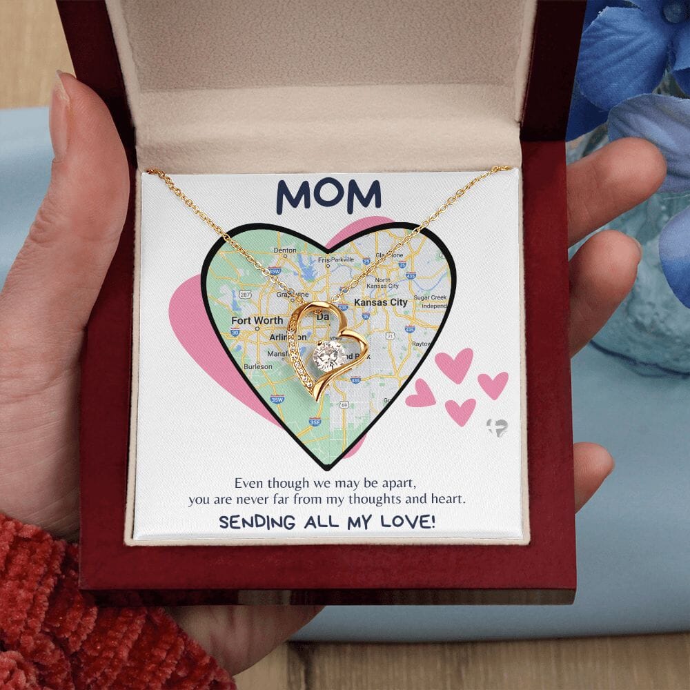 Mom - Never Far From My Heart - Forever Love Necklace HGF#257FL Jewelry
