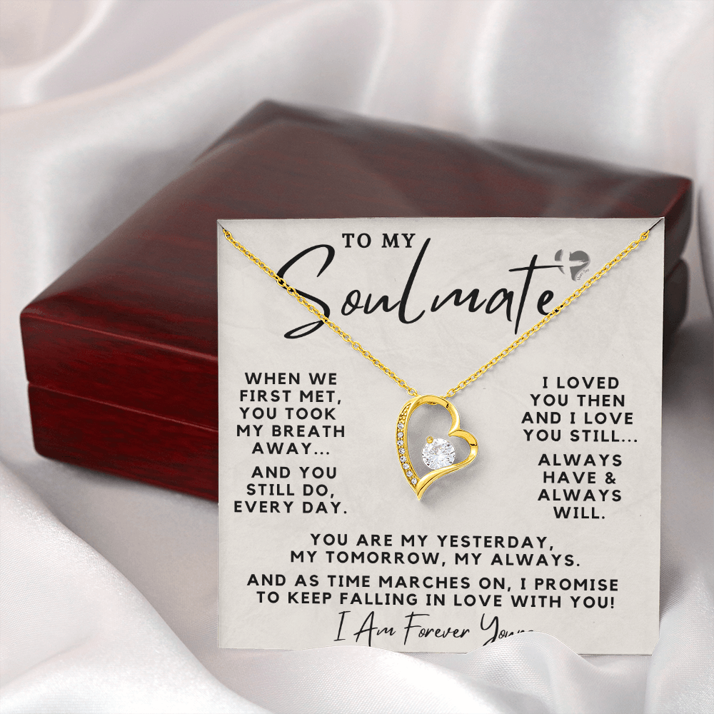 Soulmate - Always Have Always Will - Forever Love Heart Necklace HGF#100FL Jewelry
