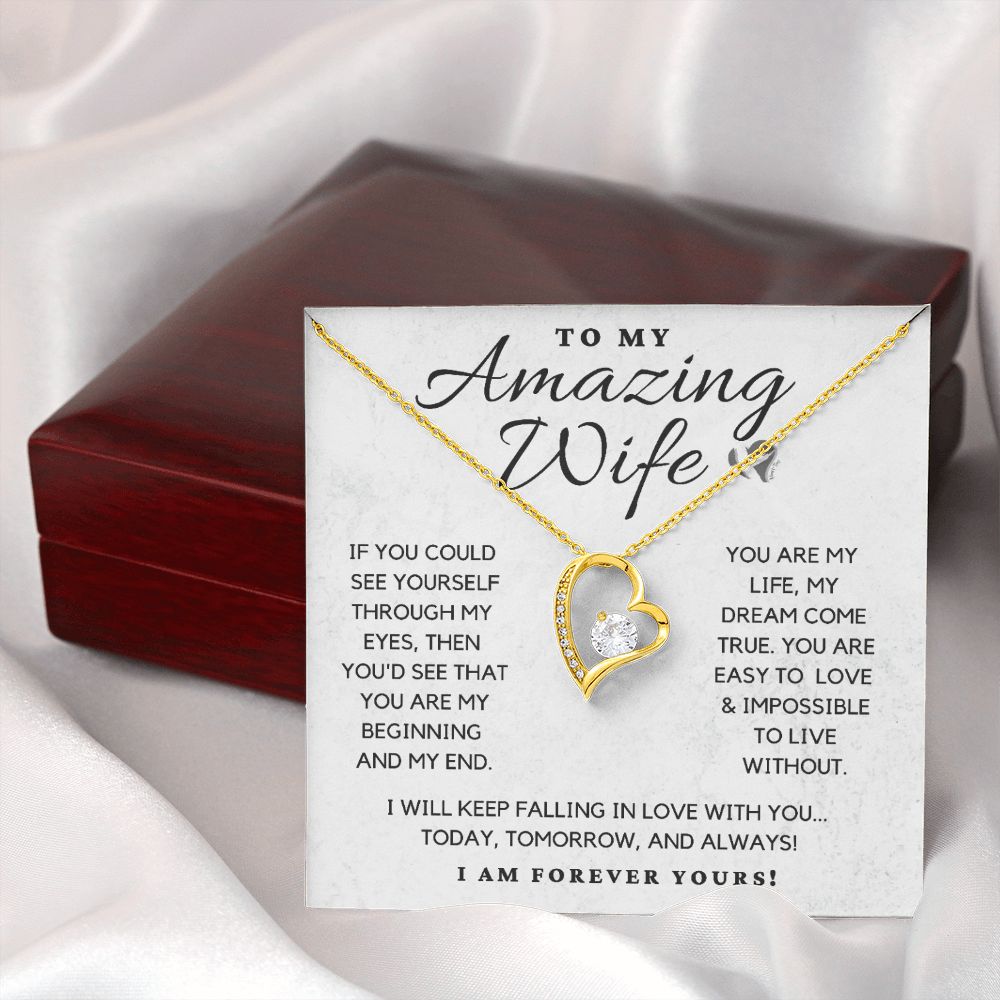 Amazing Wife Forever Love Heart Necklace HGF#110v3 Jewelry