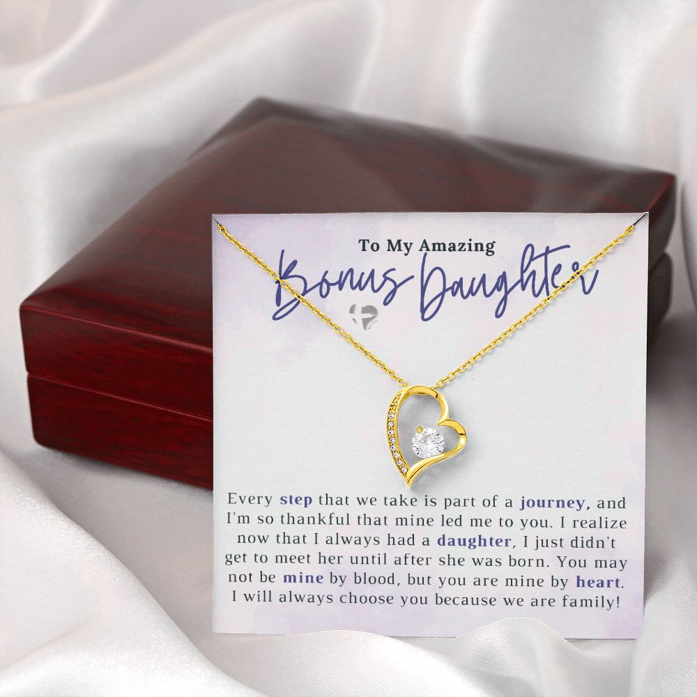 Bonus Daughter - Mine By Heart - Love Necklace HGF#201b2FL Jewelry