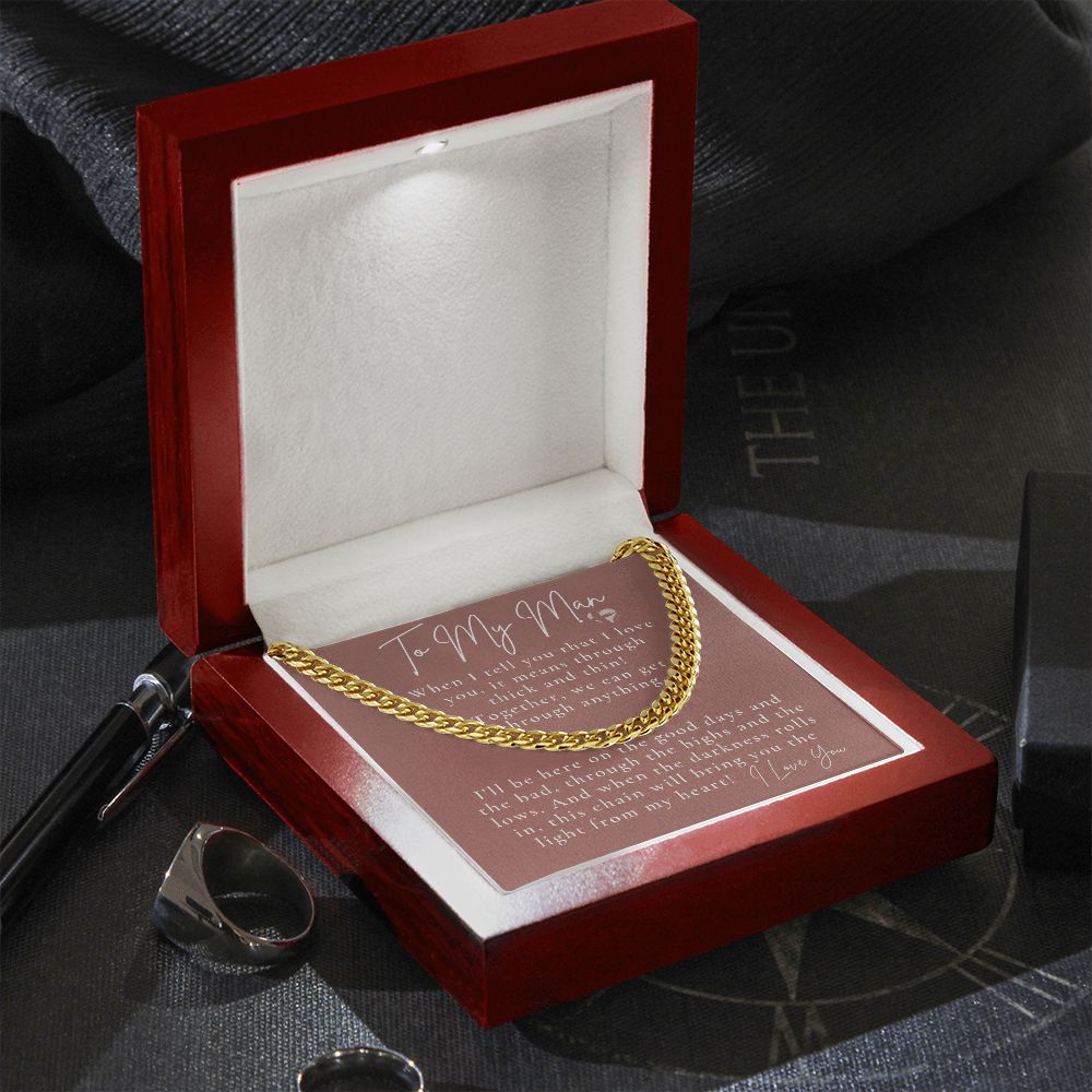 My Man - Through Thick and Thin - Cuban Chain HGF#187CCC Jewelry