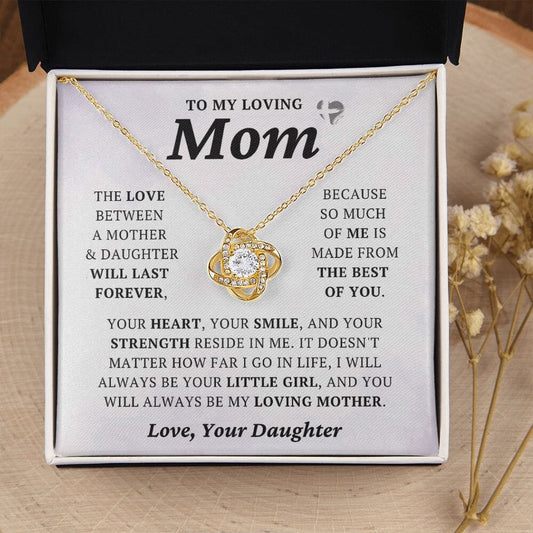 Mom From Daughter - I'm The Best Of You - Love Knot HGF#243LK Jewelry 18K Yellow Gold Finish Standard Box
