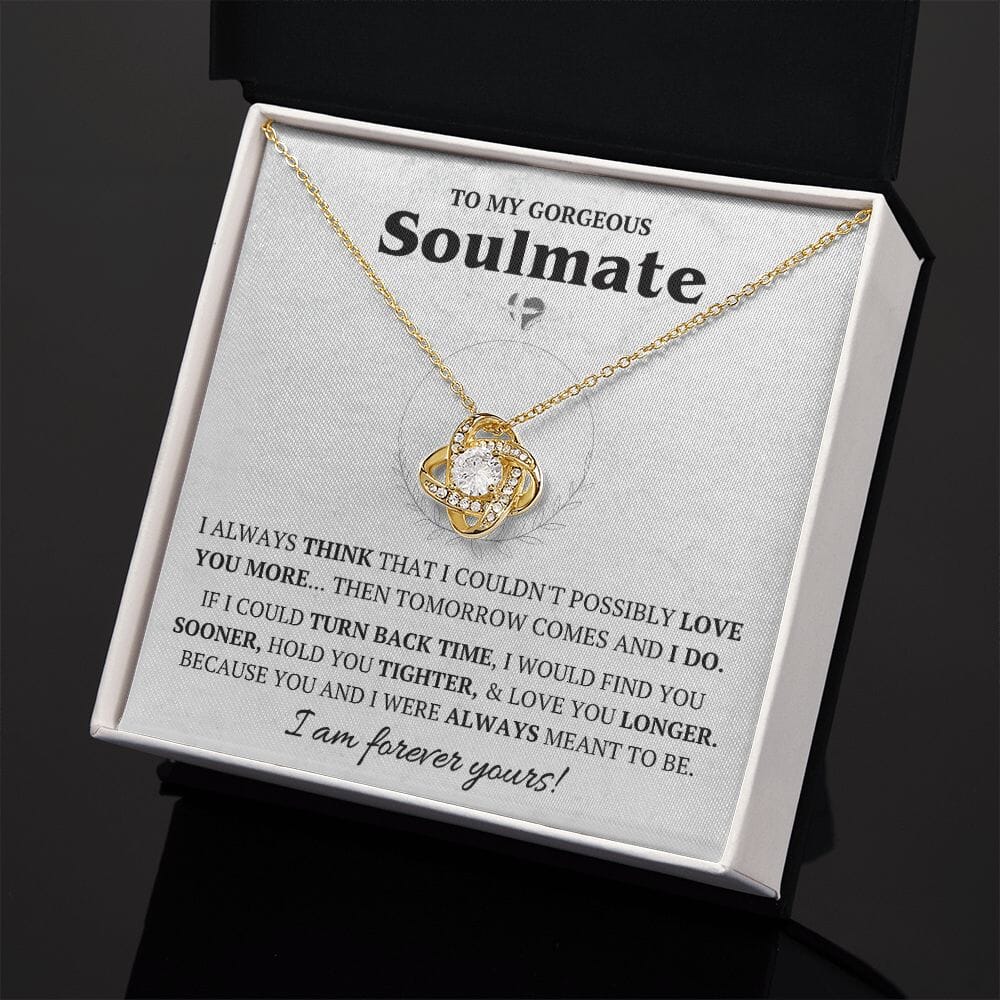 Soulmate - Love You Longer - Love Knot Necklace HGF#068RLK Jewelry