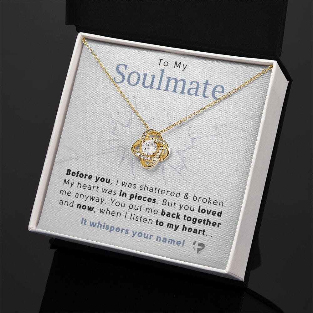 Soulmate - My Heart Whispers Your Name - Love Knot Necklace HGF#222LK Jewelry