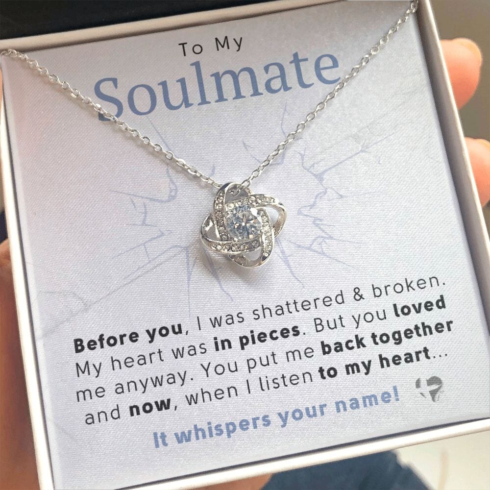 Soulmate - My Heart Whispers Your Name - Love Knot Necklace HGF#222LK Jewelry