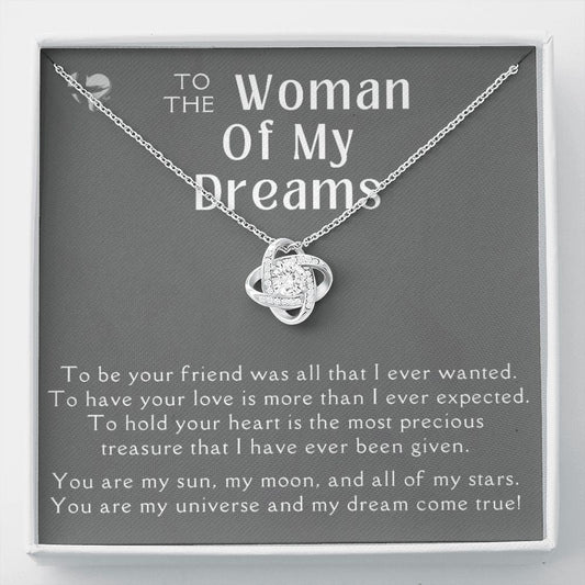 Woman Of My Dreams - My Universe - Love Knot HGF#170LK Jewelry 14K White Gold Finish Standard Box