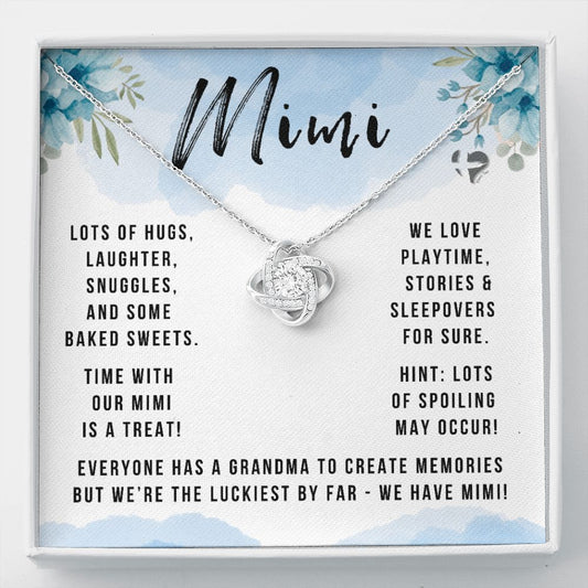 Mimi - The Luckiest By Far - Love Knot HGF#148LK Jewelry 14K White Gold Finish Standard Box